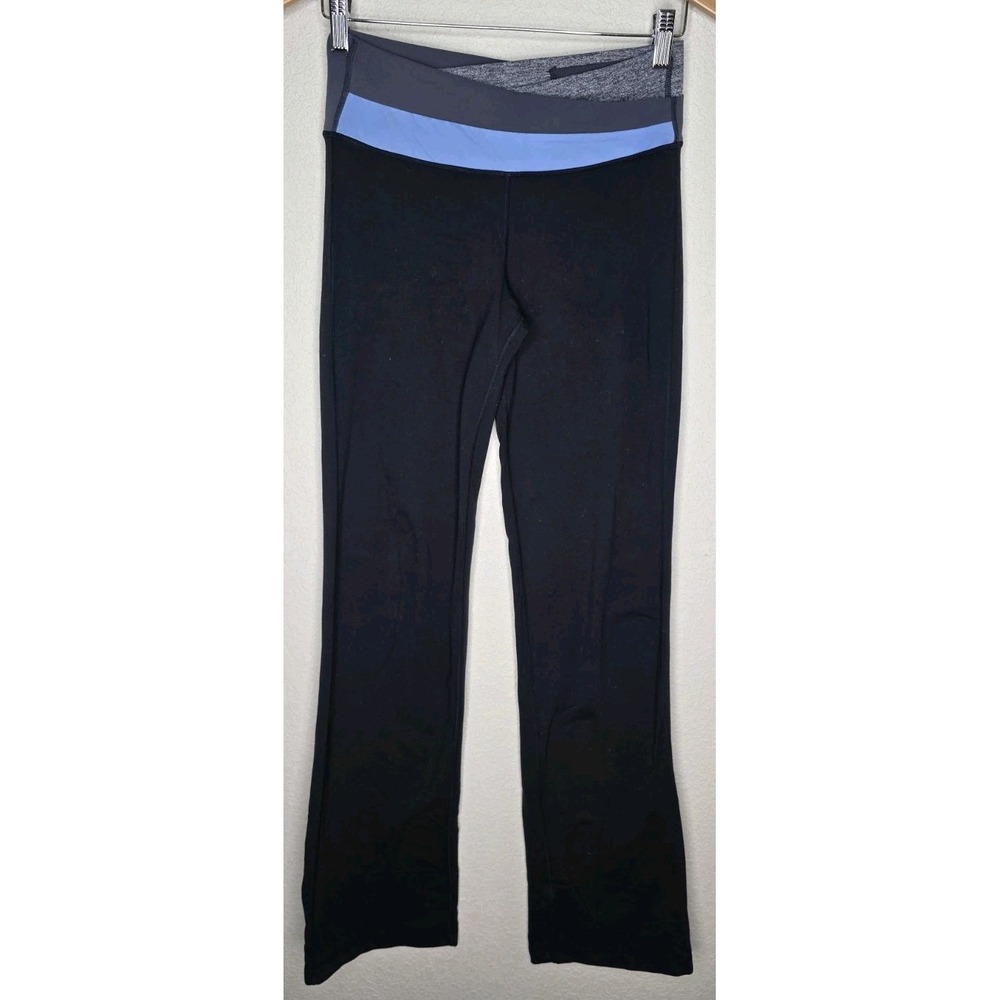 Lululemon Astro Pants 6x34 Black Gray Crossover Layered Waist Flare Yoga Boot